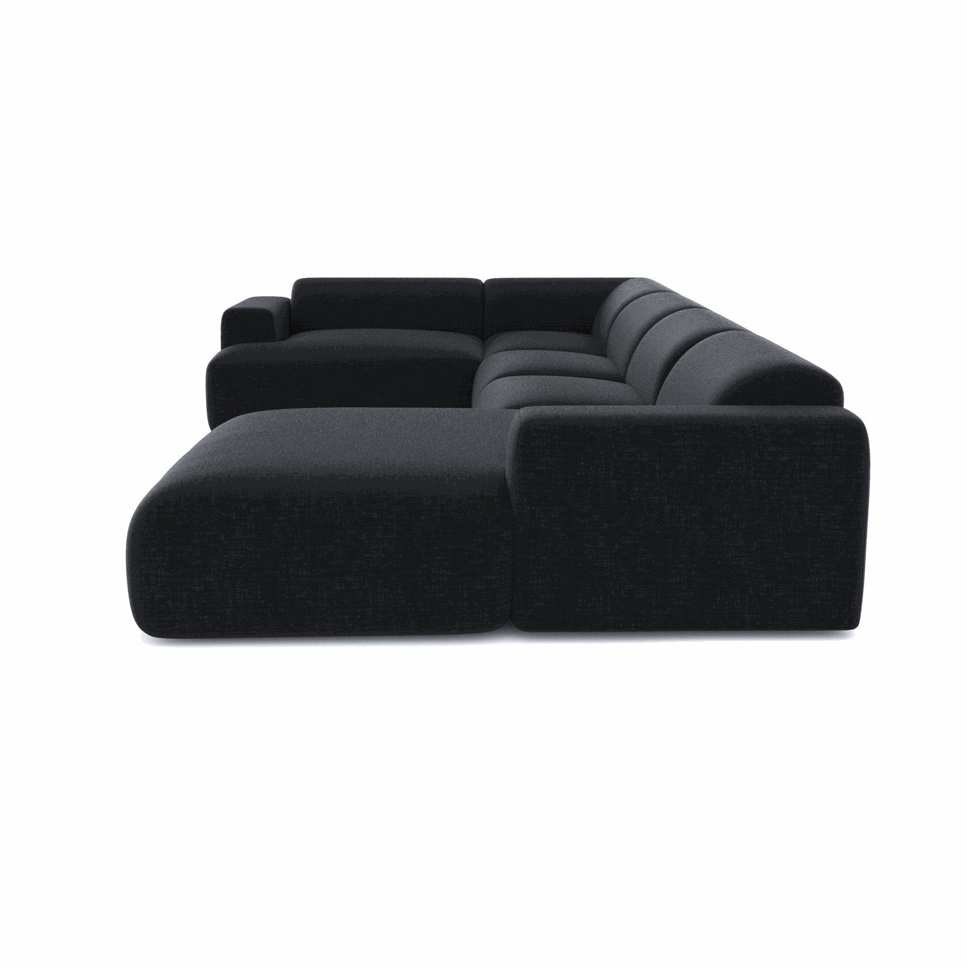 Canapé panoramique droit MYRA Velours à motifs– Sia Home