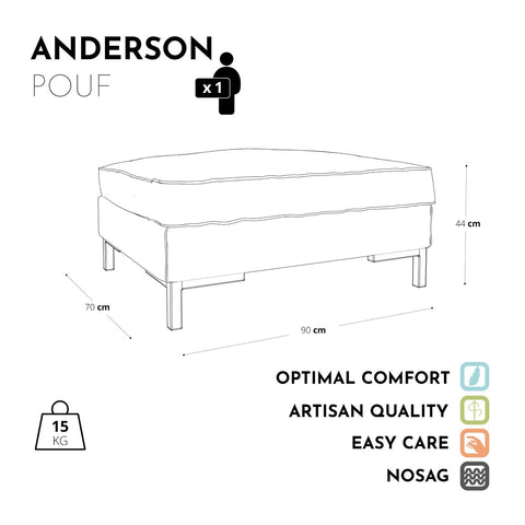 Pouf ANDERSON Velours