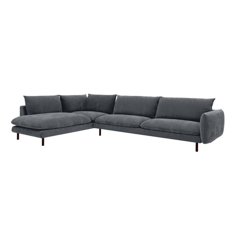 Canapé grand angle gauche ISAK Velours