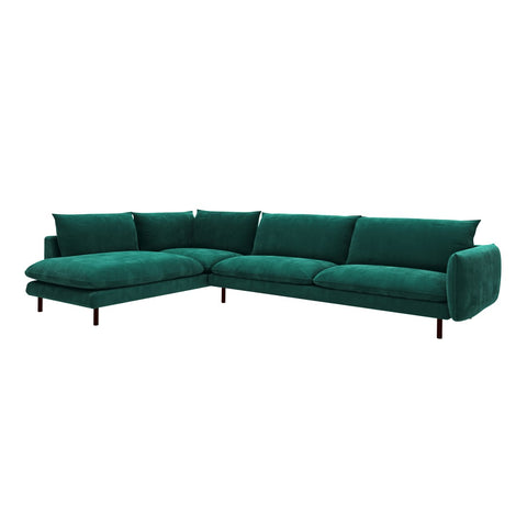 Canapé grand angle gauche ISAK Velours