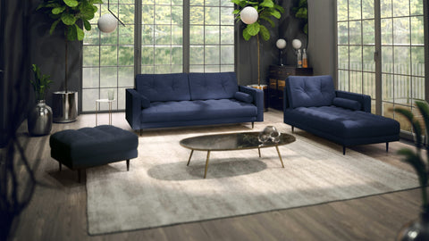 Pouf JOSEF Tissu tramé