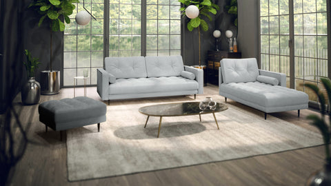 Pouf JOSEF Tissu tramé