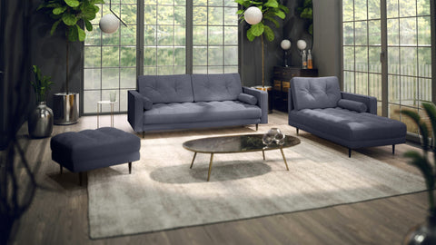 Pouf JOSEF Tissu tramé