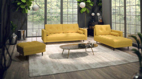Pouf JOSEF Tissu tramé