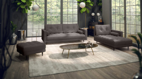 Pouf JOSEF Tissu tramé