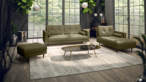 Pouf JOSEF Tissu tramé