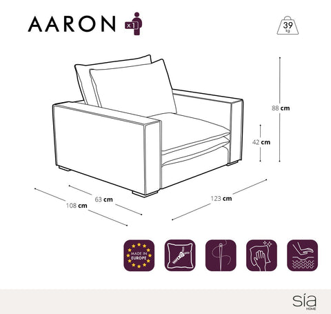 Fauteuil AARON Tissu tramé