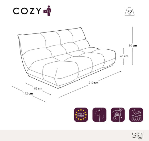 Canapé 4 places COZY Velours