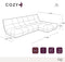 Canapé d'angle gauche ou droit COZY Bouclette