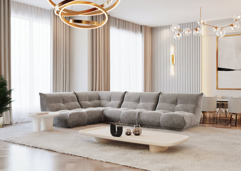 Canapé grand angle gauche COZY Velours