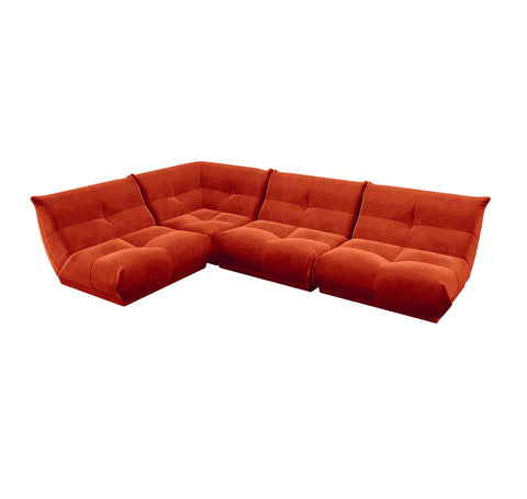 Canapé grand angle gauche COZY Velours