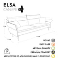 Canapé 4 places ELSA Velours