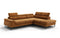 Canapé d'angle droit convertible BRANDON THOMAS Velours - Avec coffre de rangement
