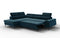 Canapé d'angle gauche convertible BRANDON THOMAS Velours - Avec coffre de rangement