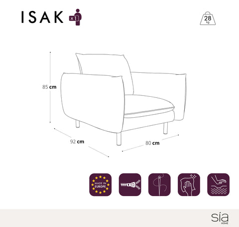 Fauteuil ISAK Tissu bouclé