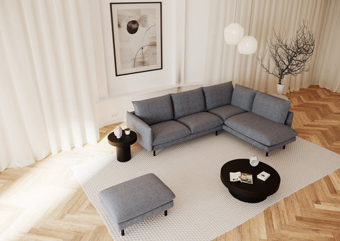 Canapé grand angle droit ISAK Tissu bouclé
