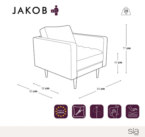 Fauteuil JAKOB Velours