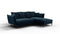 Canapé d'angle droit convertible SARA JUDE Velours - Avec coffre de rangement