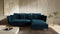 Canapé d'angle droit convertible SARA JUDE Velours - Avec coffre de rangement