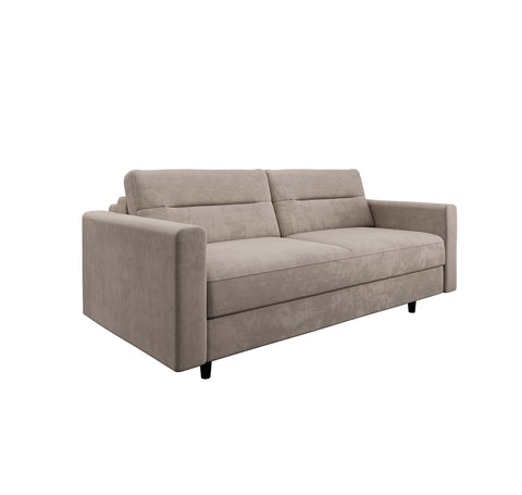 Canapé convertible express LANA Velours - Matelas Dunlopillo 160cm