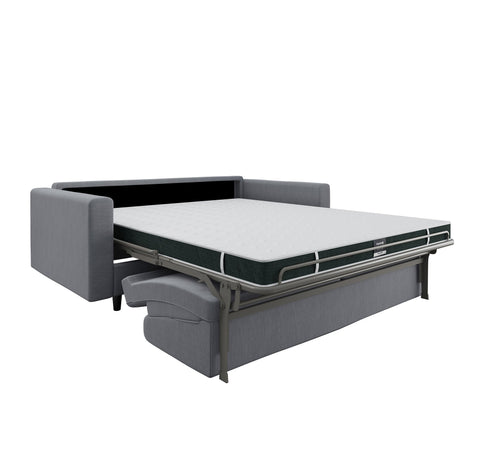 Canapé convertible express LANA Tissu tramé - Matelas Dunlopillo 160cm