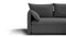 Canapé d'angle droit convertible IRIS MARY Tissu tramé - Avec coffre de rangement