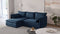 Canapé d'angle gauche convertible IRIS MARY Velours - Avec coffre de rangement