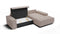 Canapé d'angle droit convertible ANNA LOU Velours côtelé - Avec coffre de rangement