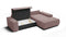 Canapé d'angle droit convertible ANNA LOU Velours côtelé - Avec coffre de rangement