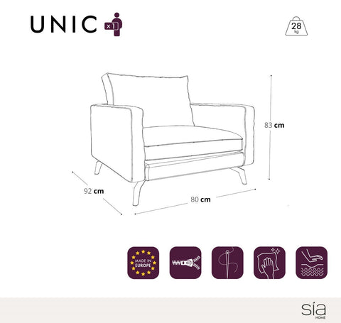 Fauteuil UNIC Tissu tramé