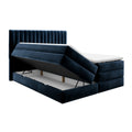 Ensemble de lit CASSIOPE Velours 180X200cm (tête de lit, sommier à coffres, matelas et surmatelas)