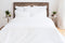 Parure de lit ERIK Percale de coton blanc liseré 260x240cm