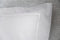 Parure de lit ERIK Percale de coton blanc liseré 260x240cm