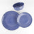 Service 18 pièces AURORA Porcelaine bleu motif géométrique