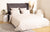 Parure de lit FRO à rayures beiges en coton et lin 240x220cm