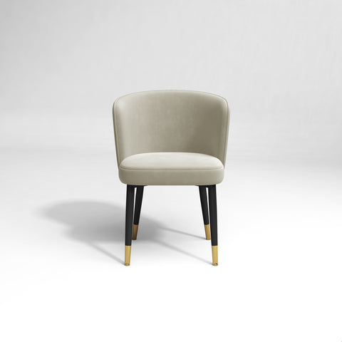 Set de 2 chaises NILS Velours pieds bicolores