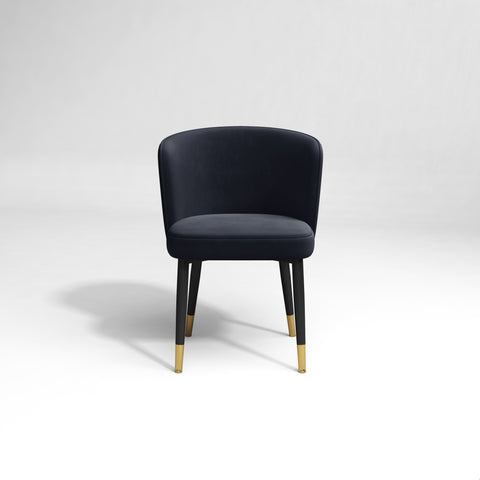 Set de 2 chaises NILS Velours pieds bicolores