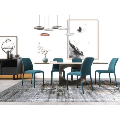 Lot de 4 chaises empilables OSKAR Velours