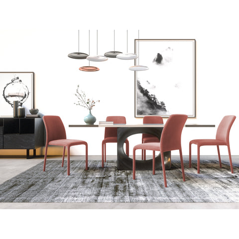 Lot de 4 chaises empilables OSKAR Velours