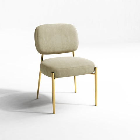 Set de 2 chaises PIA Velours pieds dorés