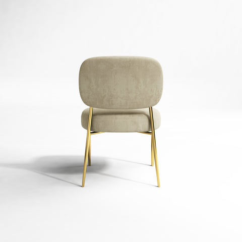 Set de 2 chaises PIA Velours pieds dorés