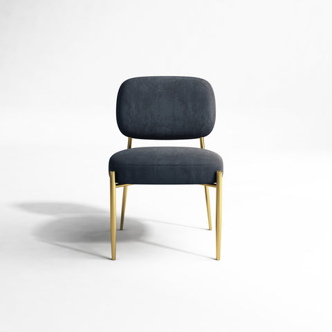 Set de 2 chaises PIA Velours pieds dorés