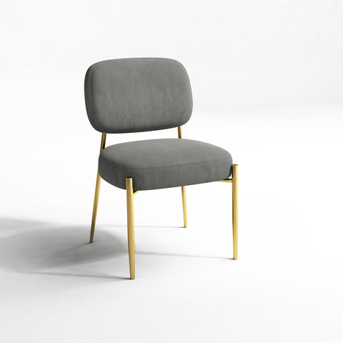 Set de 2 chaises PIA Velours pieds dorés