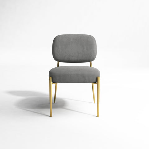 Set de 2 chaises PIA Velours pieds dorés