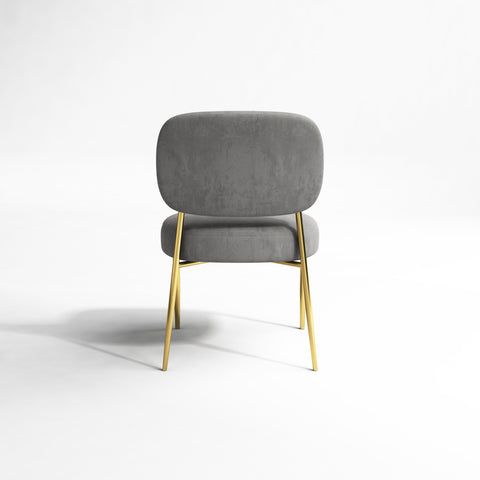 Set de 2 chaises PIA Velours pieds dorés