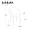 Set de 2 chaises BARBARA Bouclette pieds dorés