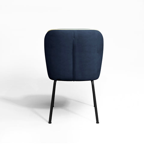 Set de 2 chaises INGRID Velours pieds noirs