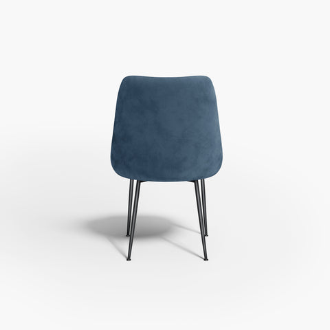 Chaise RAKEL Tissu tramé toucher doux pieds noirs