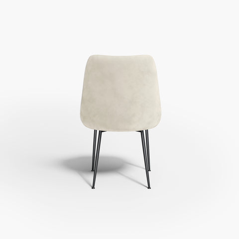 Chaise RAKEL Tissu tramé toucher doux pieds noirs