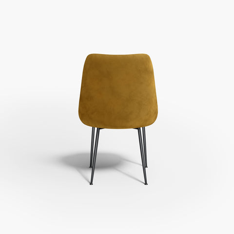 Chaise RAKEL Tissu tramé toucher doux pieds noirs